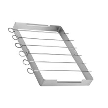 1 set praktischer edelstahl-grillrost für draußen
