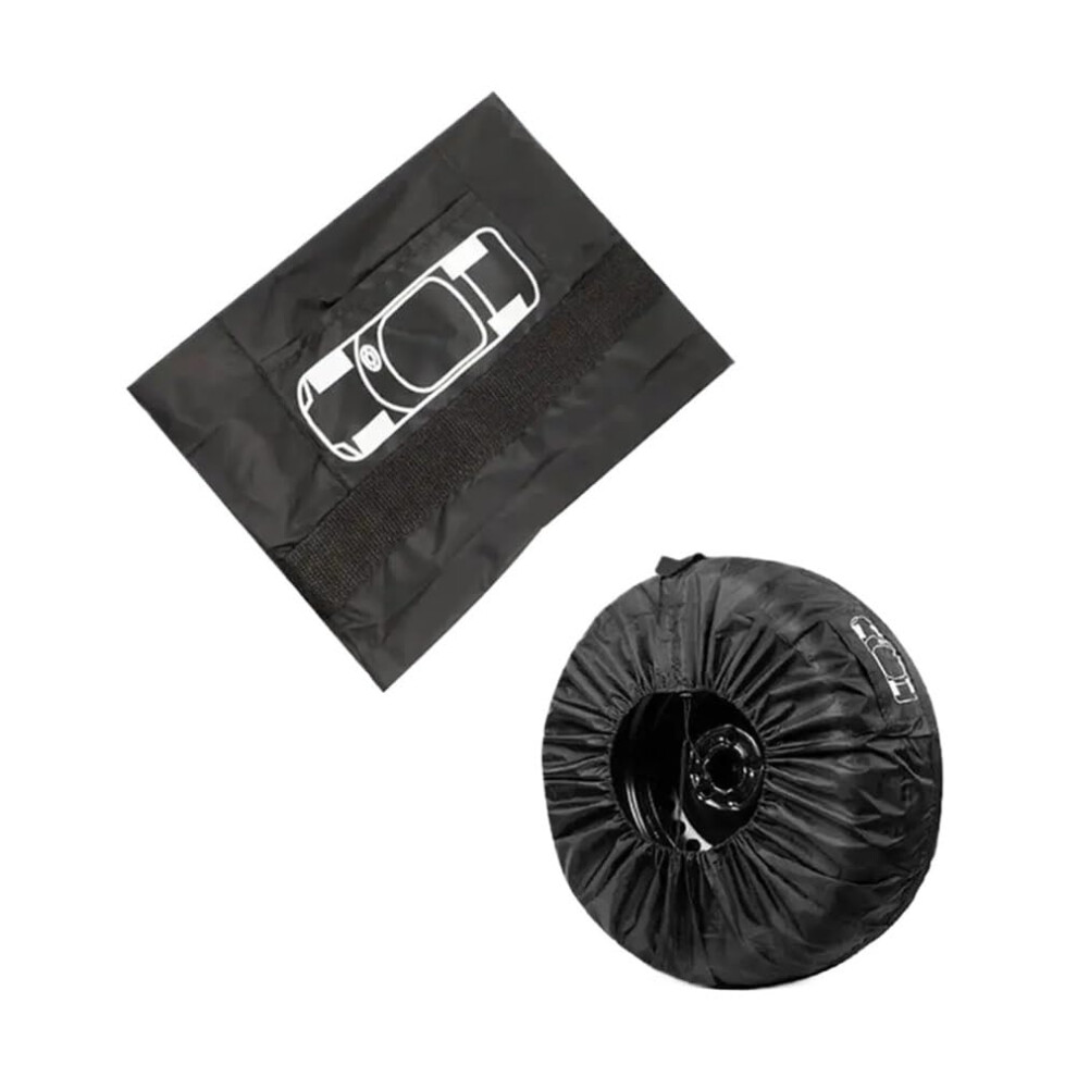 Car Spare Tire Cover Nylon 19-23 Inch Waterproof Dustproof Protector For Vehicle Tires Storage Bags Black 9084446028416