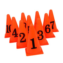 Football Marker Cones 10-Pack Numbered 1-10, Sturdy Plastic Cones For Football Drills, Sports Training, Obstacle Courses
