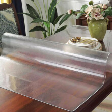 Frosted PVC Table Cover Protective Film 1mm Thick Transparent Table Mat 65x140 CM (26x55 IN) Waterproof and Oil-Resistant