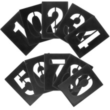 1Set PVC Ziffernschablone 0-9 Schwarz Ideal Für Dekorationsanwendungen