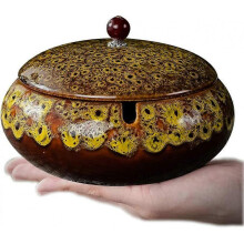 5.7" Large Ashtrays for Ceramic with Lids Ash Tray Outdoors Ashtrays for Indoor