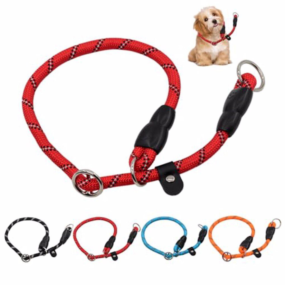 (red) Adjustable Slip Collar For Dogs Easy To Clean Durable Comfortable Wear-image-OPC-PKNGP9Y-NEW