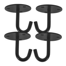 Ceiling Mounted Hooks Pad Eye Plate Black Stainless Steel 4 Pack Yoga Hammock And Ceiling Mounts Wall Bars