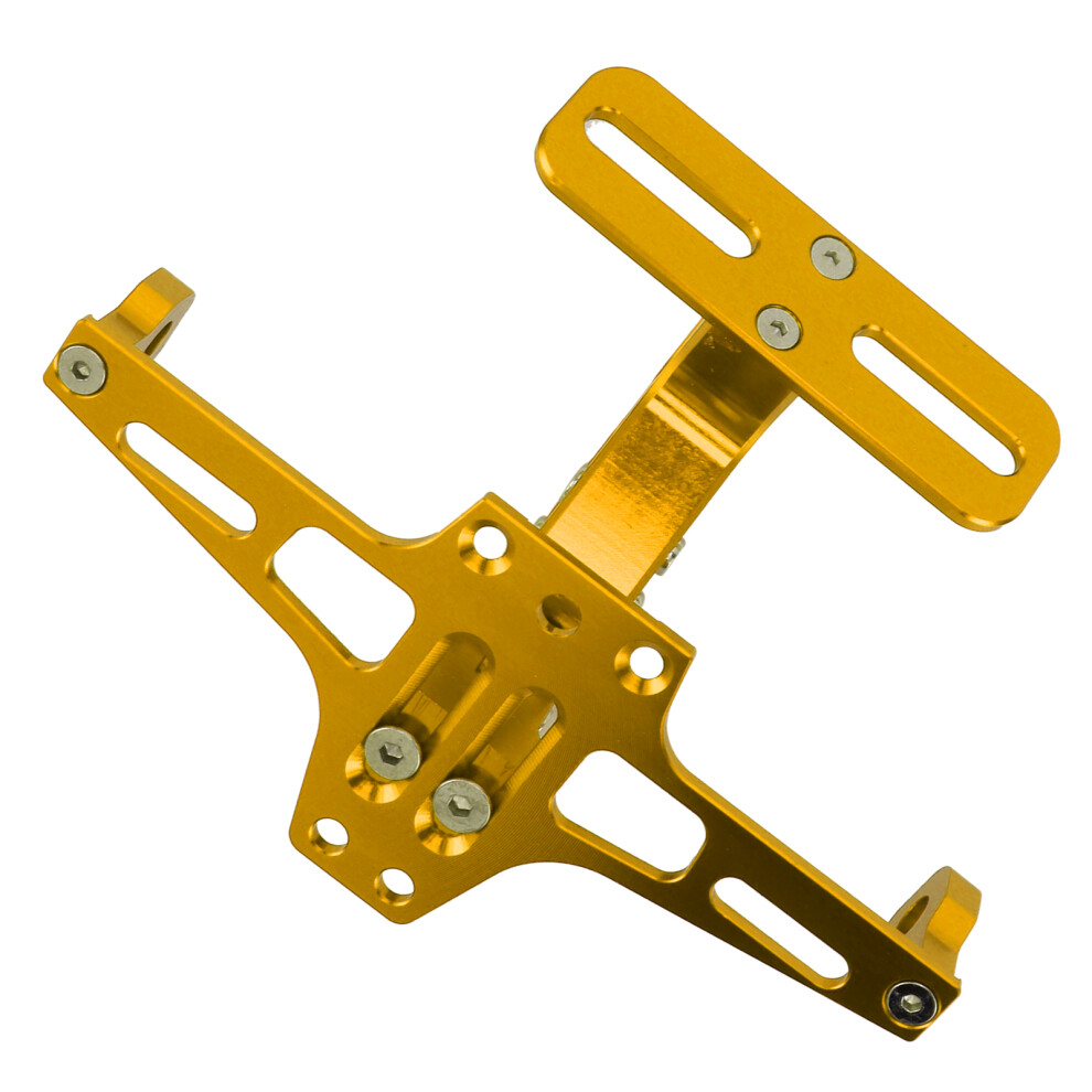 Adjustable Cnc Aluminum Alloy Motorcycle License Plate Bracket Gold 8311351255639