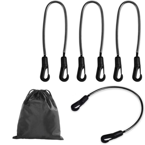 Horse Blanket Straps 4-Pack Elastic Replacement Double Hook Clips Adjustable Leg Fasteners