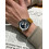 (Silver shell, blue face) New leather strap men's multi-functional quartz wristwatch 1