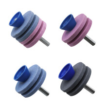 Professional Lawnmower Sharpeners Grinding Stones For Drill Quick Edges Restoring Lawnmower Blades Garden Tools 4 Pieces