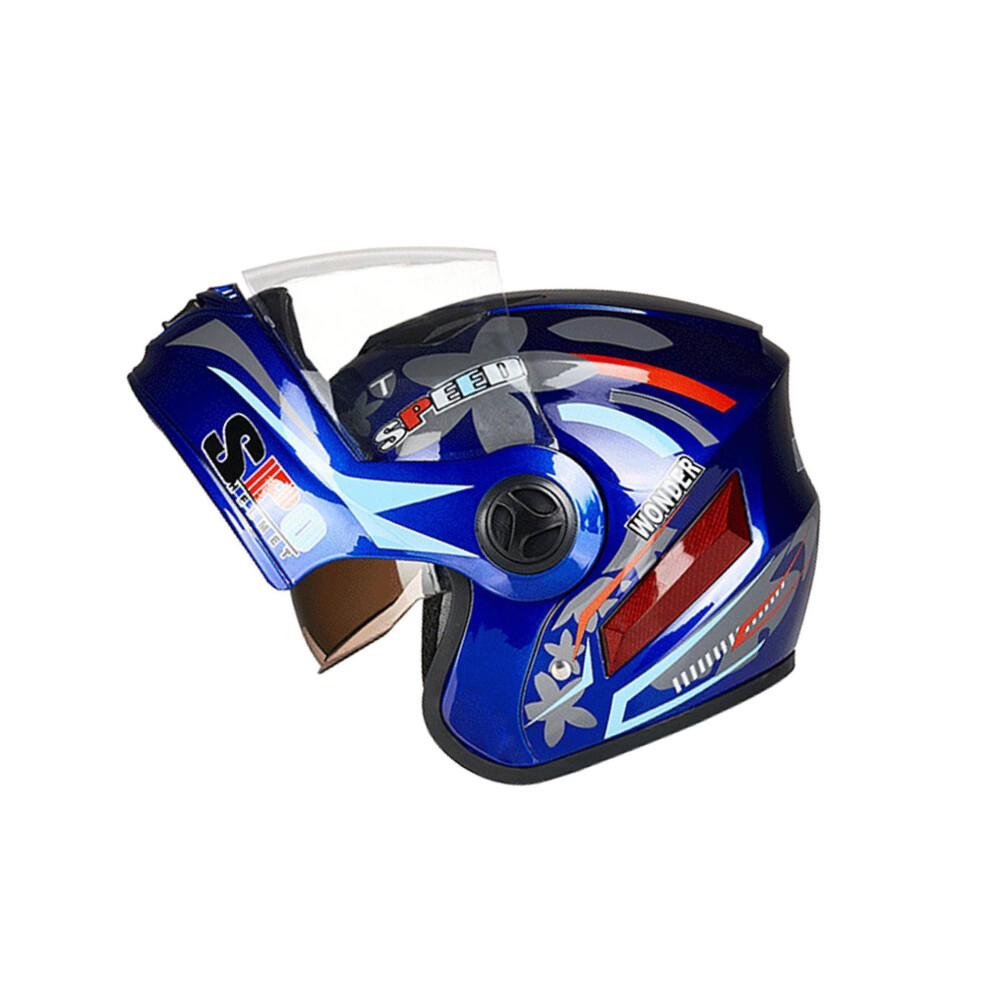 (Blue) Sleek Modular Full Face Motorcycle Helmet Street Motocross One Size-image-OPC-PKNHG5T-NEW