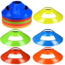 Football Training Cones 50-Pcs Marking Cones For Soccer Drills Durable Plastic High-Visibility Orange Obstacle Training