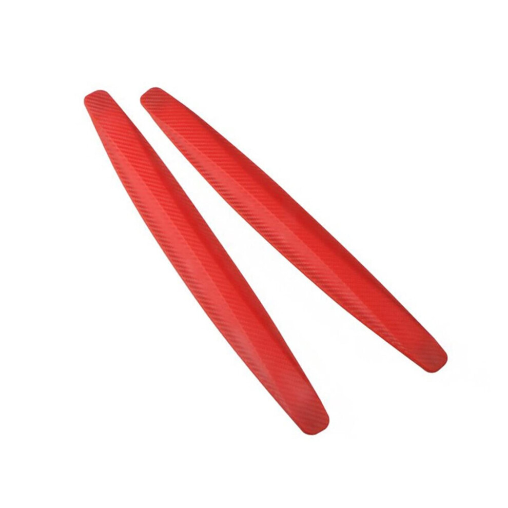 Car Mudflap Rubber Fender Guard With Adhesive Tape 2Pcs Bumper Protector Corner Guard Red 9354506851583