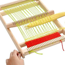 Beginner-Friendly Wooden Loom Kit for Tapestries Mats & More Weaving
