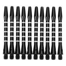 Dart Shafts Aluminum Alloy Locking Hole 10 Pcs Black Indoor Replacement Stems