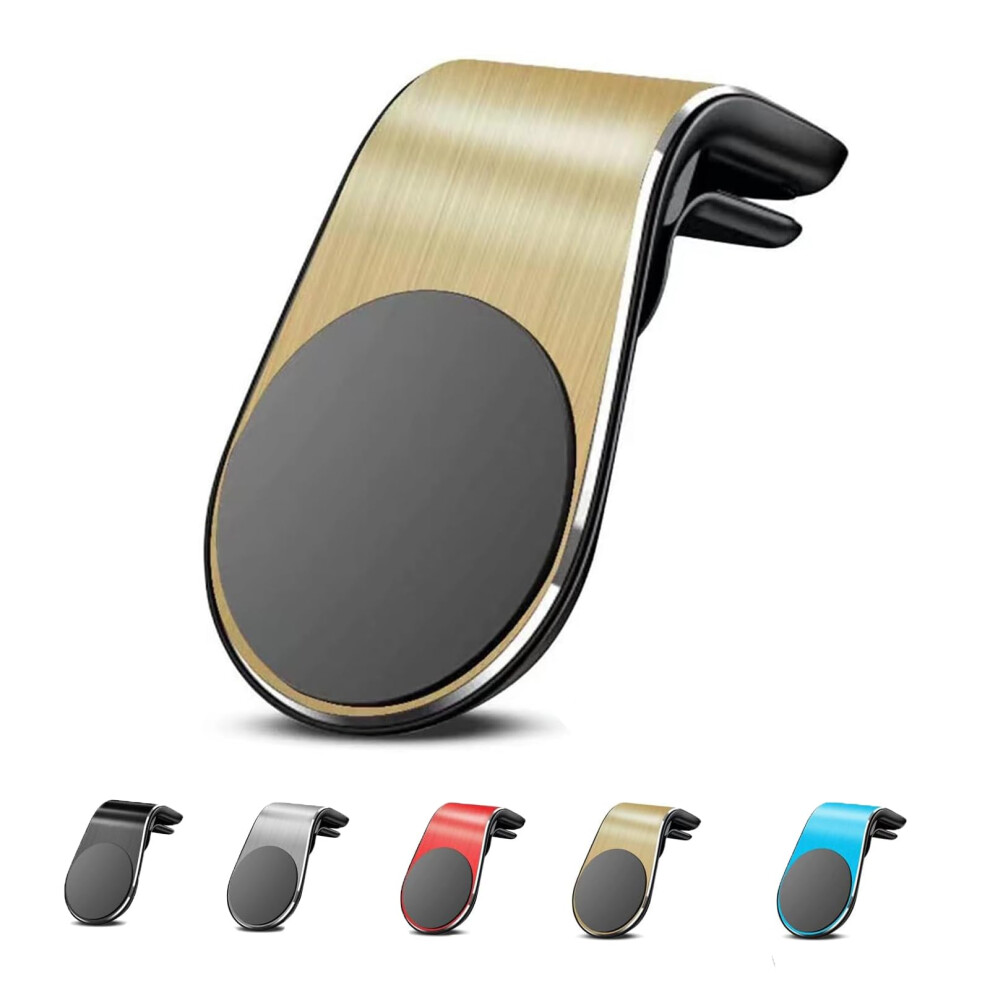 Mobile Phone Navigation Magnetic Bracket L-Type 360-Degree Rotatable Car Phone Mount For Any Smartphone Gold 9393856876488