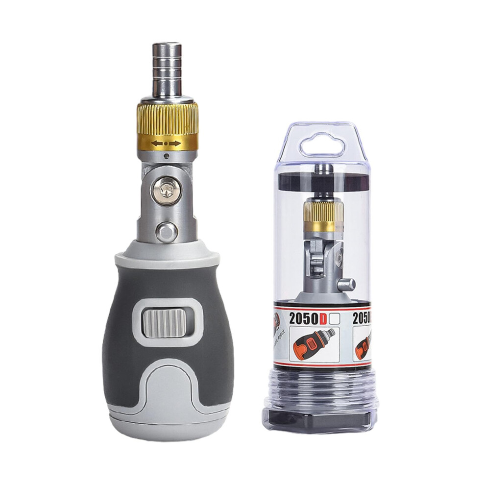 Ratcheting Bit Driver 8-In-1 Rotating Ratchet Screwdriver Precision Bits 180-Degree Rotating Electronics And Auto Gray 9084446029475