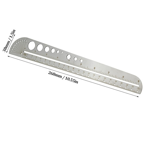 Stainless Steel Ruler 50 Cm - Multifunctional Office Ruler, Measuring Tool For Sewing Leather Projects 1