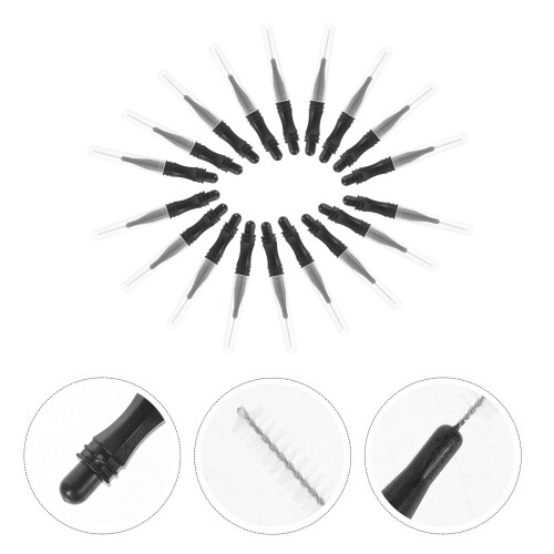 50pcs eyebrow brushes with cap for micro lamination and mascara use 1