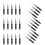 50pcs eyebrow brushes with cap for micro lamination and mascara use 10