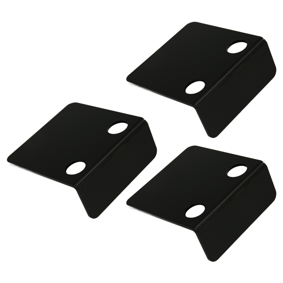 Acrylic 3.9"x3.9" Small Security Camera Wall Shelf with 6 Cable Clips, Waterproof, Black-image-OPC-PKNJDCY-NEW