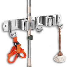 Mop and Broom Holder Wall Mount, Broom Organizer Wall Mount, Stainless Steel Broom Hanger