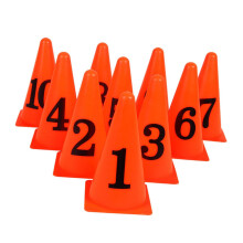 Football Disc Sign Cones 20 Pcs Orange 13.5 X 13.5 Cm Imported PE Material For Football Training