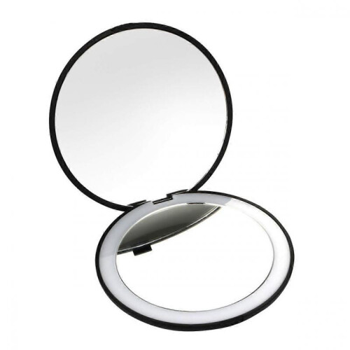 Travel Mirror- Portable LED Lighted Makeup Mirror, Foldable Travel Mirror