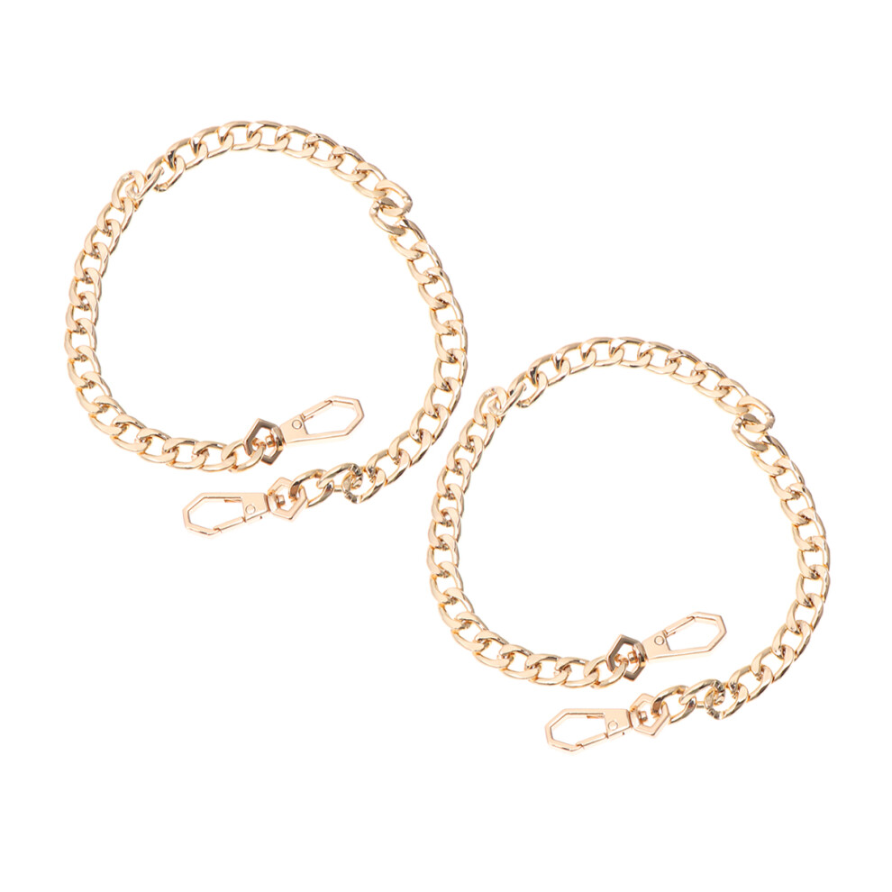 2 Pcs Purse Chain With Buckles Cross Body Bag Strap Metal Crossbody 3251531134406