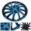 Car Wheel Hubcap Pp Blue Black Improved Design 1set 6