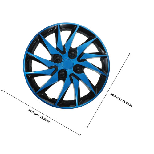 Car Wheel Hubcap Pp Blue Black Improved Design 1set 1