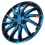 Car Wheel Hubcap Pp Blue Black Improved Design 1set 9