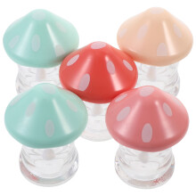 5pcs mushroom lip gloss tubes with wand for lip care