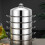 Stainless Steel Steak Lid Round Kitchen Accessory Silver 1pack 3