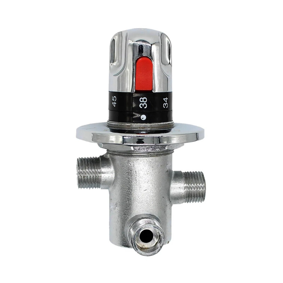 Brass Thermostatic Mixing Valve For Solar Water Heater, Water Temperature Adjustable, Thermostatic Mixer 9354506852955