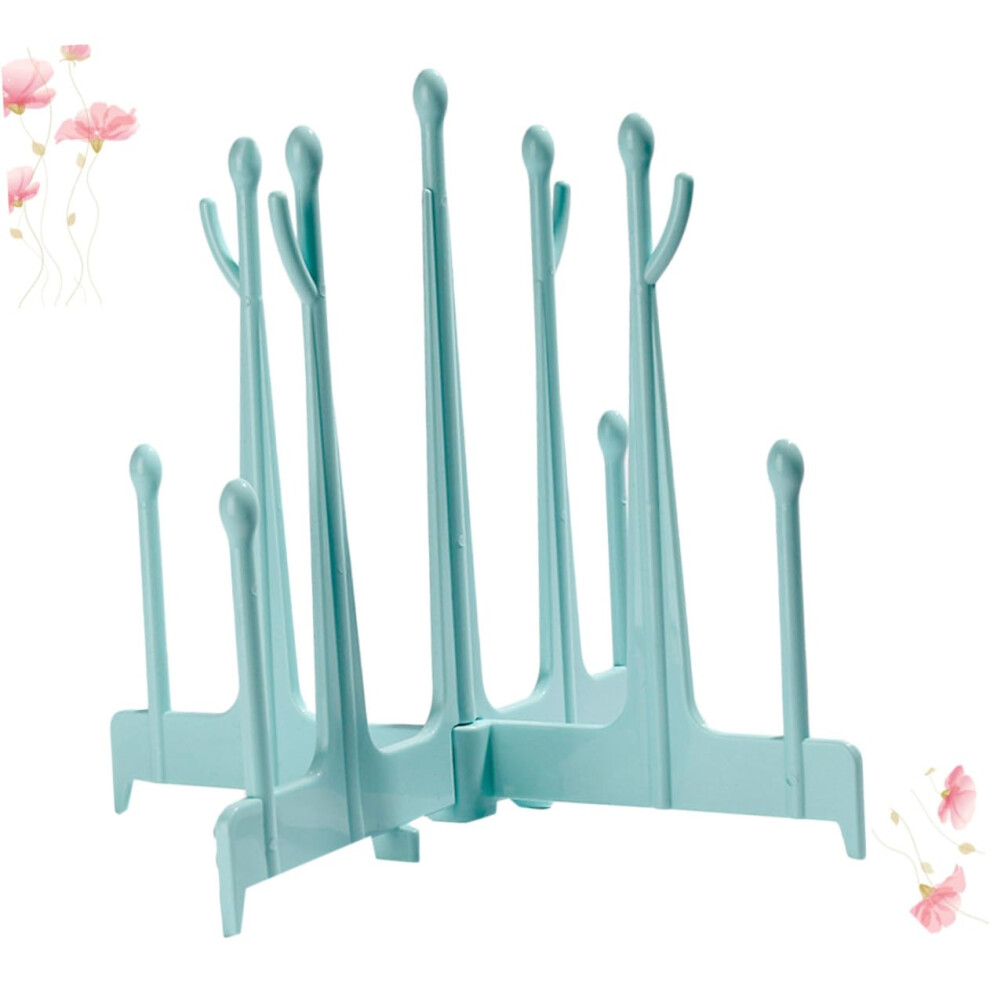 Detachable Bottle Drying Rack For Sippy Cups And Mugs Portable Countertop Organizer With Flexible Branches Sky Blue