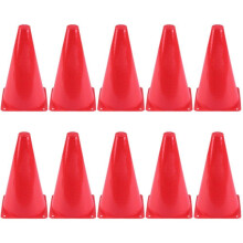 Football Training Cones 10-Pack Stackable Safety Marker Cones For Soccer Bucket Barrier Red For Kids And Adults