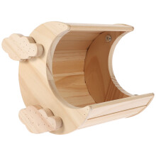 Hamster Houses Wood Nest Beige Moon Shaped Sleeping 1 Set