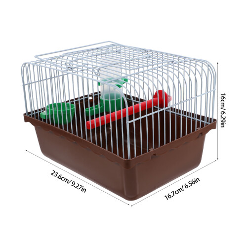 Cage Portable Pour Petits Oiseaux Abs+fer Café Adaptée Voyages 1