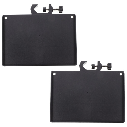 2Pcs ABS Clamp-on Microphone Stand Tray Black Sound Holder