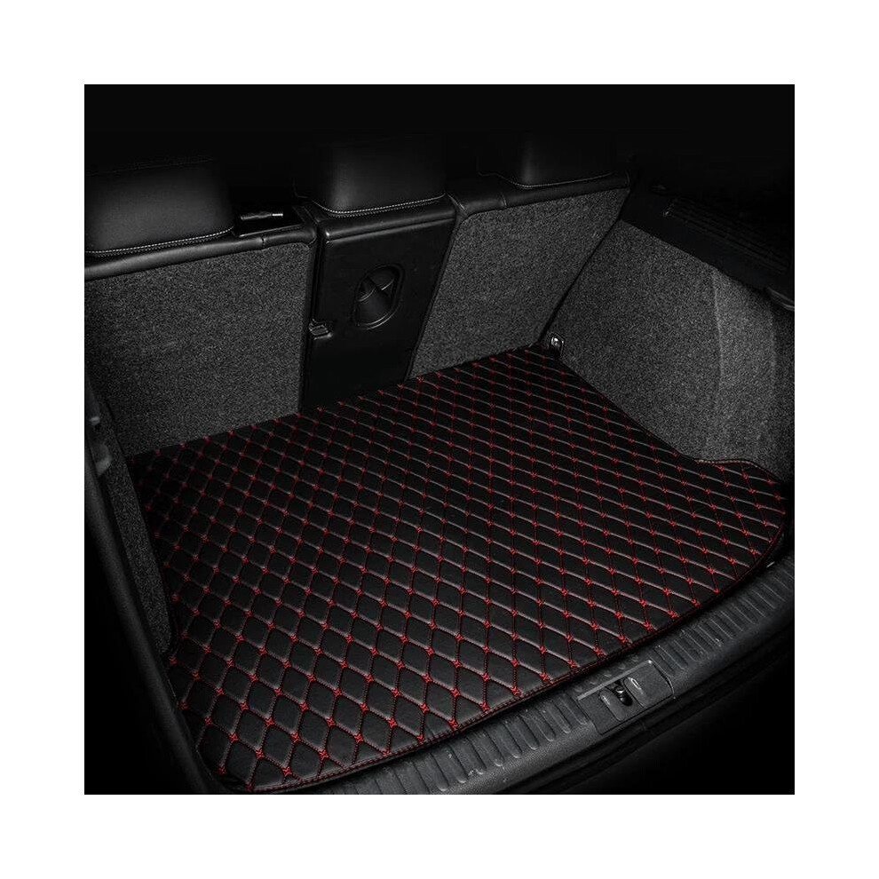 Trunk Mat For Audi A6 Avant 2007-2018 Cargo Liner Carpet With Stitching Black/Red 9084446030587