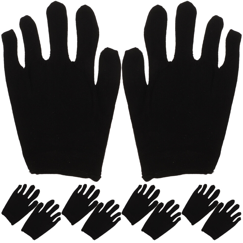 Solustre 12 Pairs Cotton Jewelry Gloves For Driving And
