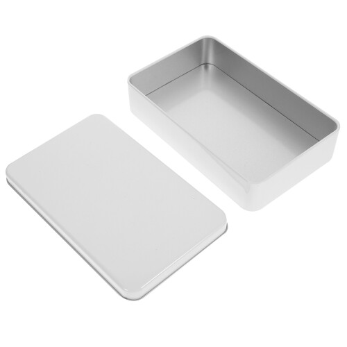 White Metal Cookie Tin Box For Candy And Cookie Storage 2
