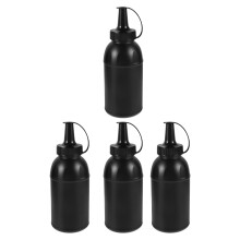 4Pcs Compact Reusable Plastic Bottles Black for Outdoor Beads Storage
