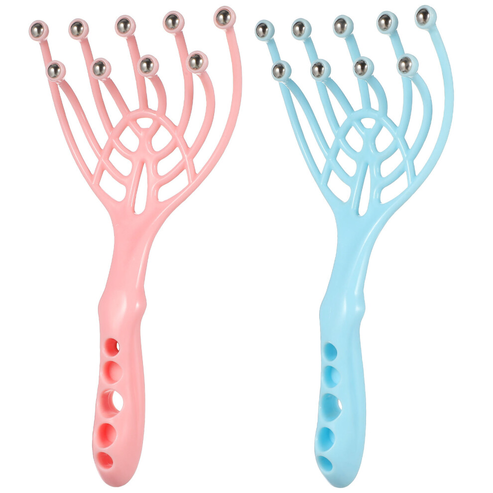 Artibetter Back Scratcher Nine Claw Head Steel Ball 2Pcs For Massaging