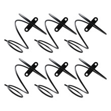 6 pcs iron spiral rack wall mount holder for home, restaurants