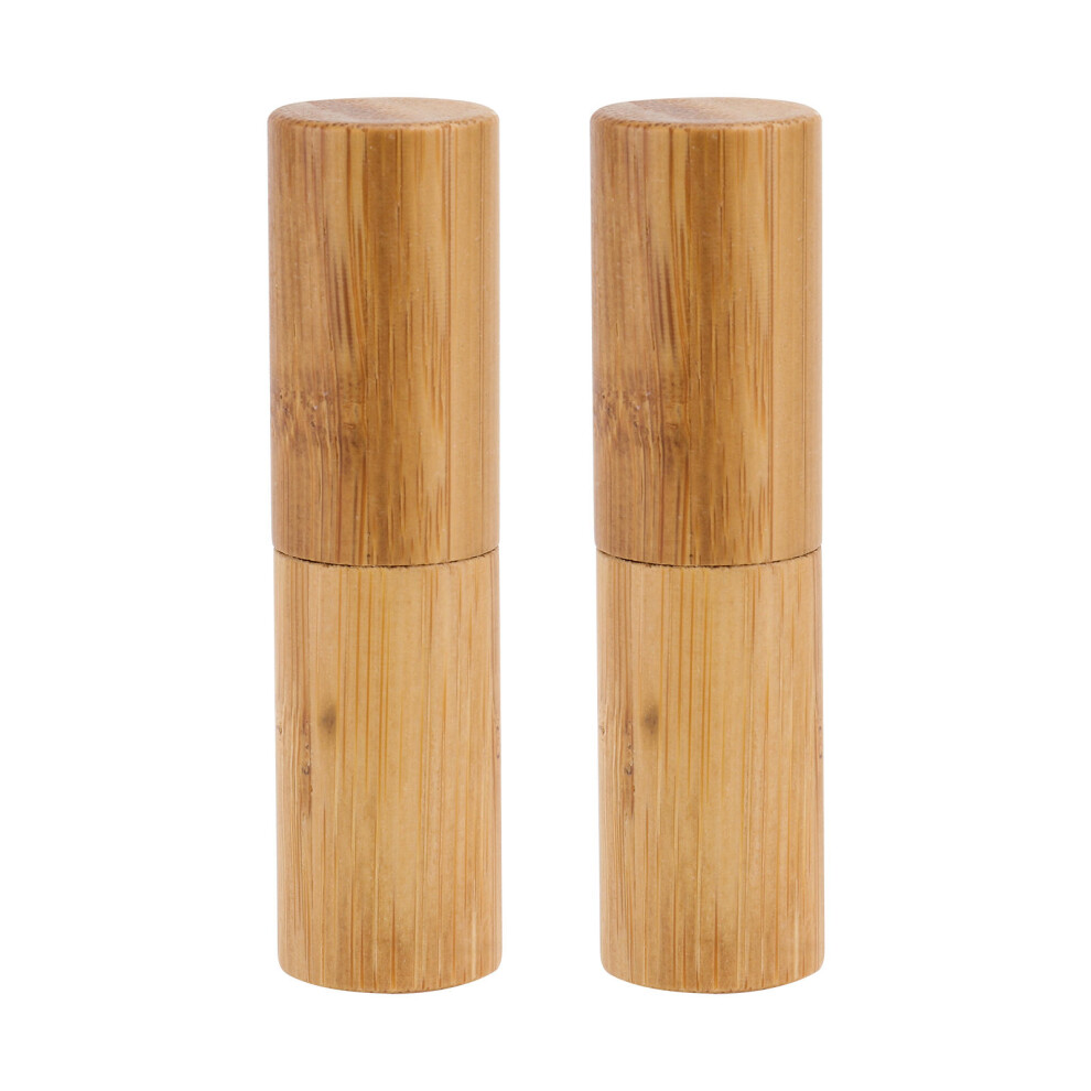 Solustre Golden 2Pcs 3. Empty Bamboo Lipstick Tubes