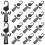 3sets Shoe Hook and Holder Drying Rack Window Sandal Hanger 20pcs*3 5
