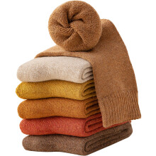 6pcs Thermal Socks  Fleece-lined and Thickened Warm Socks Medium Tube