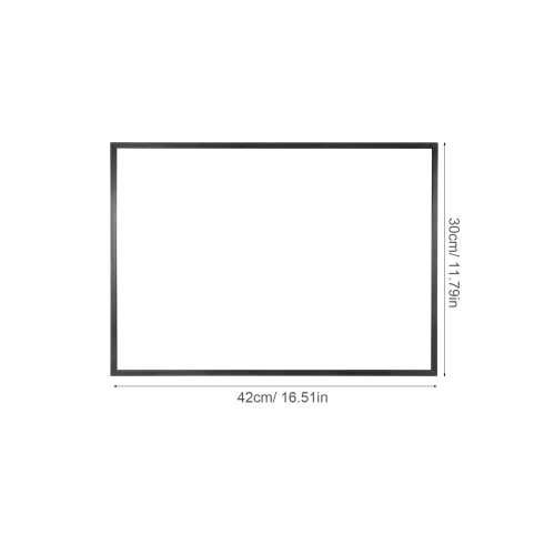 Shoe Store Mirror Black Rectangular 1set 16.5x11.8x0.2in 1