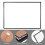 Shoe Store Mirror Black Rectangular 1set 16.5x11.8x0.2in 6