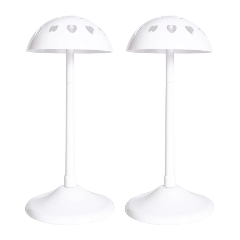 Aboofan Unisex 2Pcs Rosy Wig Display Rack Plastic Stand For Wigs And Hairpieces